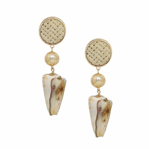 Ettika Nautical Shell & 18k Gold Plated Earrings - Picture 3 of 3